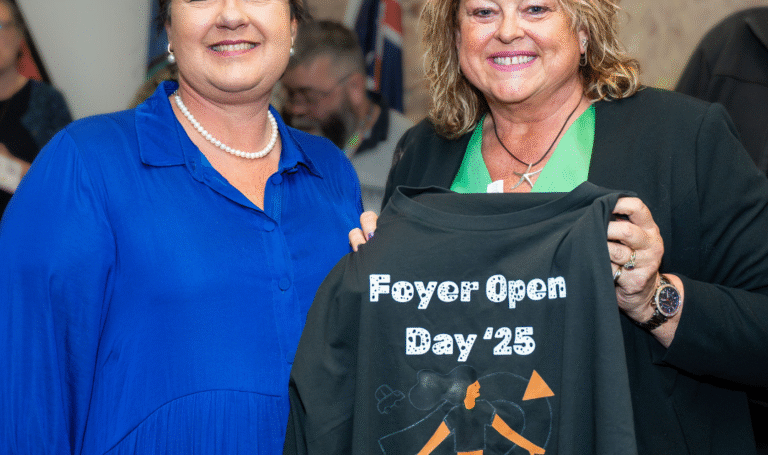 Nicole Chaplin & Nat Cook at the Foyer Open Day